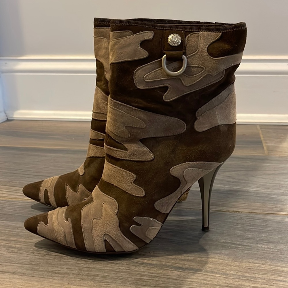 VINTAGE Pollini Camouflage Bootie